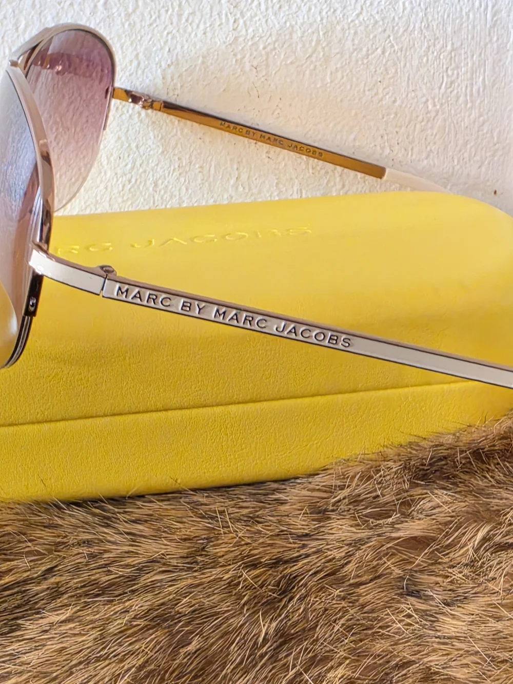 Marc Jacobs Rose Gold Aviator Sunglasses
